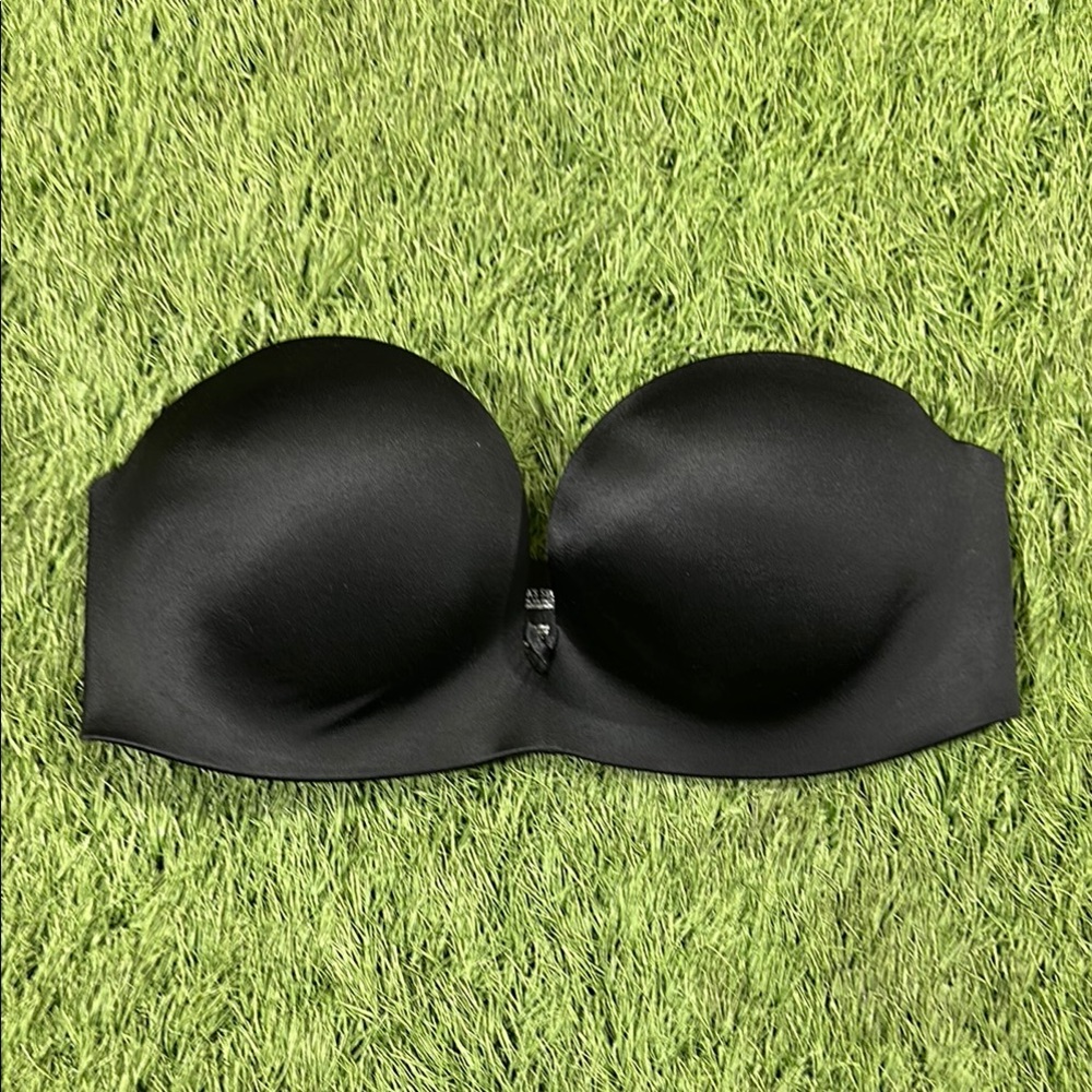 Victoria's Secret Black Padded Strapless Bra Size 34C